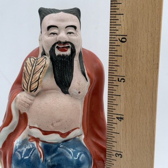 Antique Chinese Porcelain Wise Man Figure  Scholar Gentleman‎ 7" Tall Stamped - Picture 8 of 8
